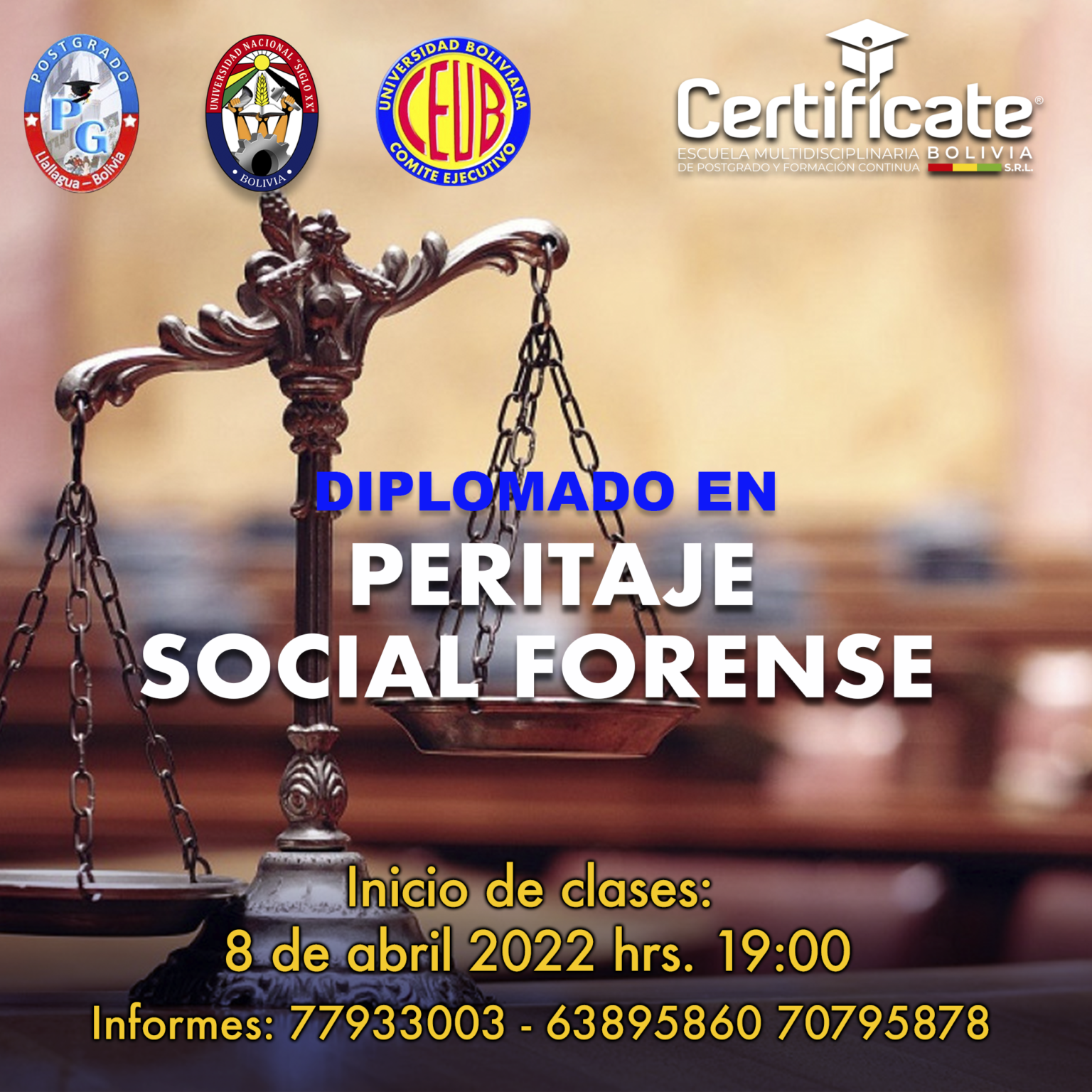 Diplomado En Peritaje Social Forense Certif Cate Bolivia Srl